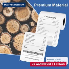 (10 Rolls) 3 1/8 X 230 Thermal Paper Receipt Rolls Fits All Clover Pos/Cash Sale