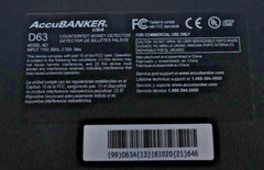 Lot Of 3 AccuBanker D63 Counterfeit Money Detector UV Light