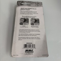 MMF Industries Counterfeit currency detector Pen ANTIMICROBIAL Protected 3 Pack