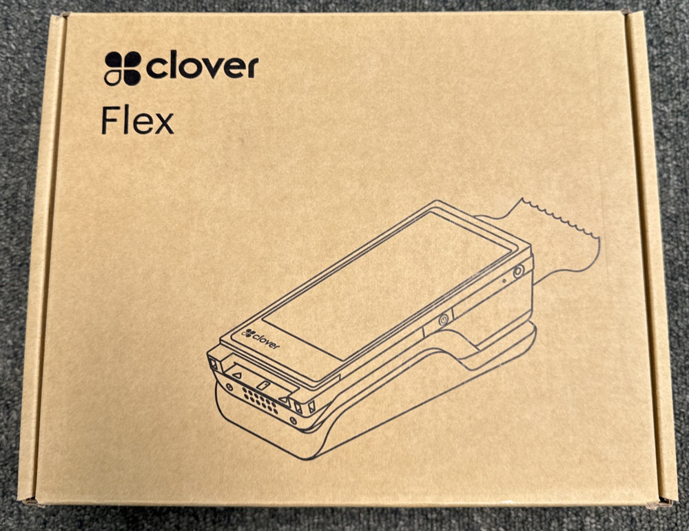 Clover Flex 4 C406 POS Terminal w Wireless Cradle 1YJ7ZZZ000P Locked New Sealed