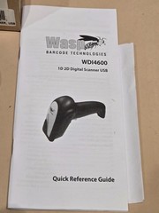 Wasp WDI4600 2D Barcode Scanner USB Open Box Kit Commercial POS Retail $300+