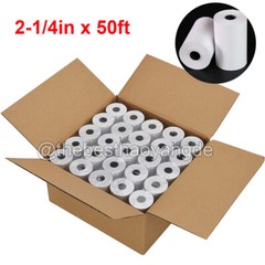 50 Rolls Thermal Paper Receipt Rolls 2-1/4″ x 50′ White POS Cash Register Tape