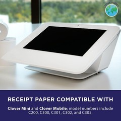Efficient 24-Roll Thermal Paper Bundle | Pink Warning Mark for Clover Mini Users