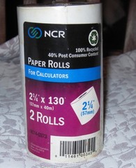 New In Package 2 Rolls NCR Calculator Paper 2 1/4 x 130 in. Each