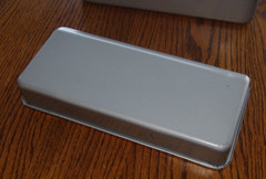 Vintage Lit-Ning Metal Cash Box w/ Coin/Cash Tray Handle Made in USA VGC
