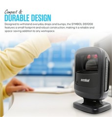 Zebra Symbol DS9208 Digital Hands-Free 1D/2D Barcode Scanner w USB Cable