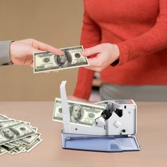 Money Counter Machine Currency Cash Bank Counterfeit Detector Cash Counting