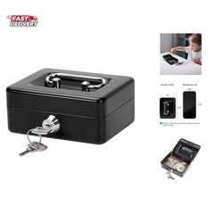 X-Small Cash Box with Lock – Money Saving Box for Cash Coins, Small Lock Box …
