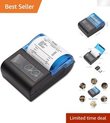 Effortless Bluetooth and USB Thermal Receipt Printer for Retail & Restaurant Use
