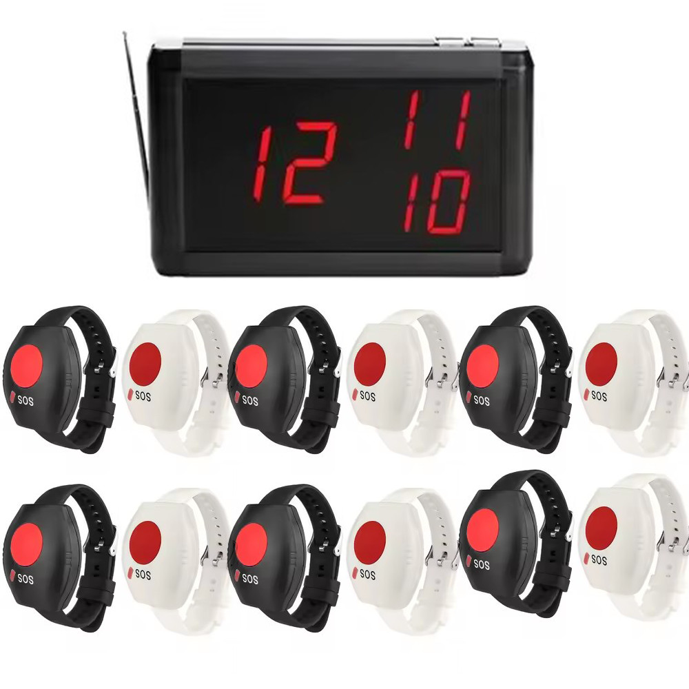 CATEL CTT16 Wireless Call Pager CTM699 Receiver Wrist SOS Button Emergency Alert