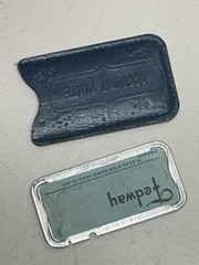 Fedway Account Plate Addressograph Credit Leather Metal Parsons