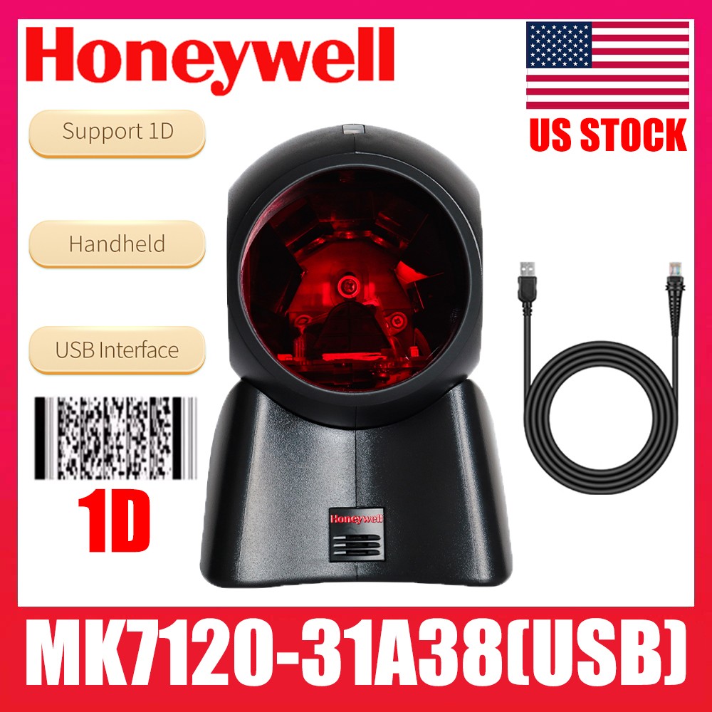 Honeywell Orbit MK7120-31A38 Omnidirectional 1D USB Barcode Scanner Kit US Stock