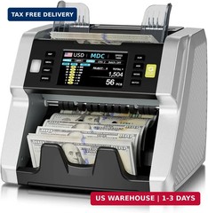 LOLARAN AL-923 Mixed Denomination Money Counter Machine, Value Counting with CIS