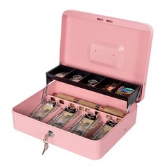 Cash Box with Money Tray and Lock – Ideal Money Box for Cash Management Metal…