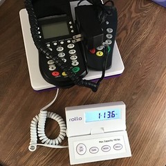 Credit Card Terminal Hypercom T4205 Black Portable Wired 24MB LCD 19-Key Buttons