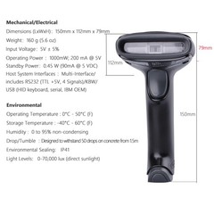 Honeywell Hyperion 1300G-2USB 1D Handheld Barcode Scanner Reader With USB Cable