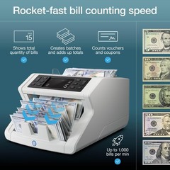 Safescan 2210 Money Counter Machine Counterfeit Detection 1,000 bills per minute