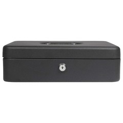 2 LOT Large Cash Box with Money Tray and Lock, Metal Money Box for Cash, Lockbox