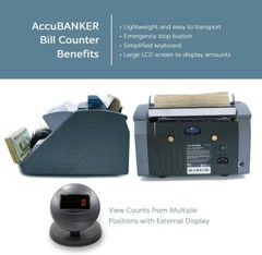 AccuBANKER AB1100PLUS Digital Bill Counter 200 Bills Speed 1300/Min CE UL Listed