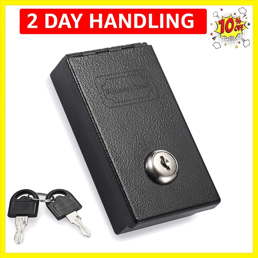 Metal Box for Gambler, Casino Cash Box with Money Slot and 2 Keys, Portable W…