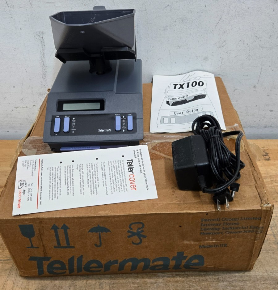 Vintage TellerMate TX100 Currency Counting Machine Cash, Coins, Bank Notes etc.