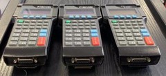 LOT OF 3 PERCON PT 2000 MOBILE HANDHELD COMPUTER BARCODE SCANNER- FOR PARTS ONLY