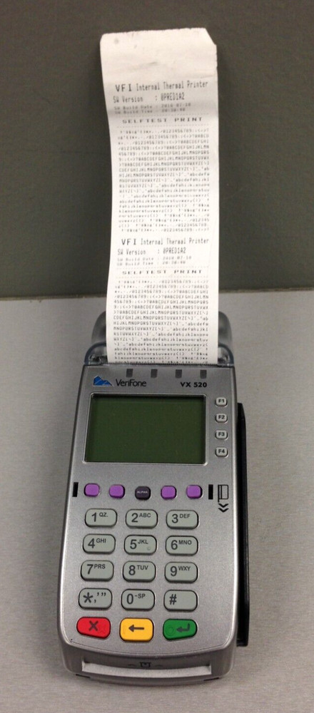 Verifone VX520 Credit Card Terminal – Fully Functional – No Power Supply