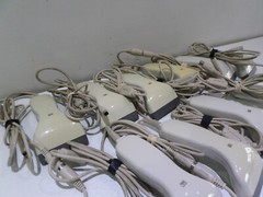 LOT OF 10 Unbranded SD-840 PS/2 Wedge Barcode Scanners