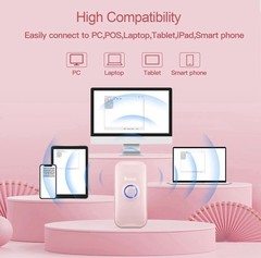 Eyoyo Mini 1D Bluetooth Barcode Scanner 3 in 1 Portable Wireless Barcode Reader