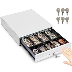 Volcora 13 Manual Push Open Cash Register Drawer For Point Of Pos System White