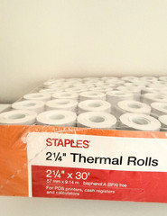 50 pack of POS Thermal Paper Roll – 2-1/4″ x 30′ from Staples