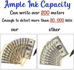 2 Pack Counterfeit Money Bill Detector Pens, Easy And Reliable Fraud Prevention
