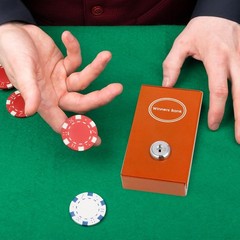 1 Pack Metal Box for Gamblers Pocket Sized Winner Bank Casino Cash Box with 2…