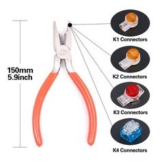 Hilitchi 200-Pcs Data Phone Wire Butt Splice 2/3 Ports UY/UR/UB Crimp Termina…