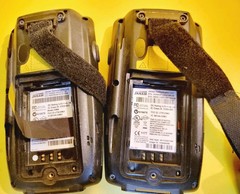 LOT OF 2 DEFECTIVE JANAM XM66 MOBILE COMPUTER HANDHELD WIRELESS BARCODE SCANNERS