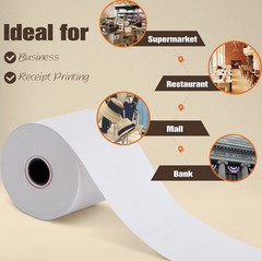 TK Thermal King 50 Rolls Thermal POS Cash Register Receipt Paper 2 1/4” x 165’