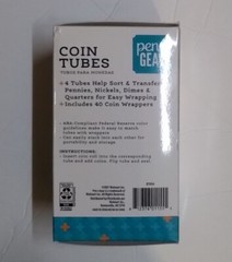 Pen + Gear, Coin Tubes – Sorting Coins -4 Tubes * Wrappers Not Included.