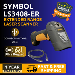 ✅Zebra Symbol LS3408-ER20005R Barcode Scanner Long Range, 1-YEAR WARRANTY!🔥⭐