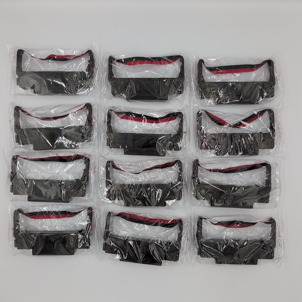 Lot of 12 NEW Epson ERC-30/34 Black POS Receipt Printer Ribbons – Free Shipping
