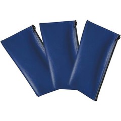 Honeywell 6503 Multipurpose Zipper Bank Deposit Money Bag Blue 11″ x 6″ 3-Pack