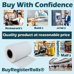 (50 Rolls) 2 1/4 x 50 Thermal Paper Receipt Rolls 55 GSM Premium Quality Germ…