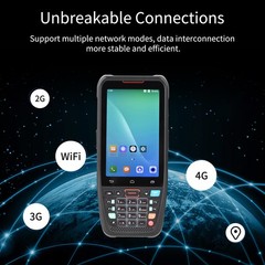 Handheld POS 10.0 PDA Terminal 1D/2D/QR Barcode Scanner With Charge WWGT