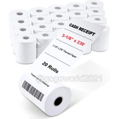 3-1/8″ x 230′ THERMAL POS RECEIPT PRINTER ROLL PAPER BPA FREE USA – 20 ROLLS