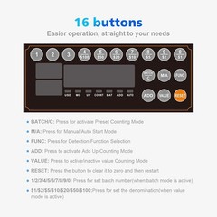 Money Counting Machine with Batch Function, External Display