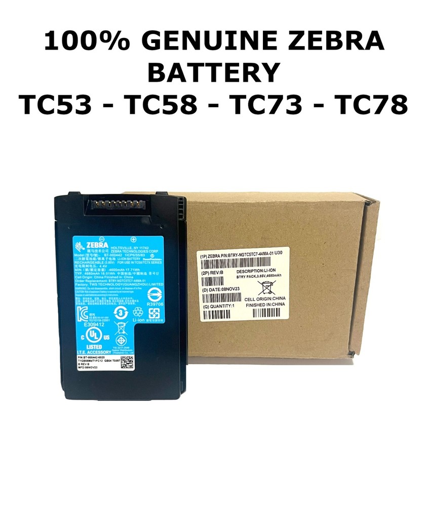 🔥 OEM Zebra Battery for TC53 BT-000442 / BTRY-NGTC5TC7-44MA-01 4600mAh 🔥