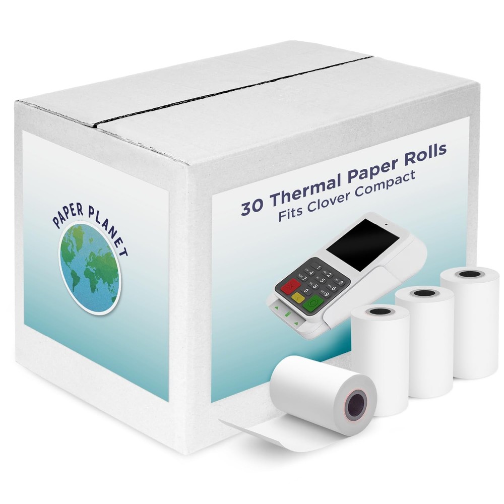Thermal Receipt Paper for Clover Compact | 30 Rolls