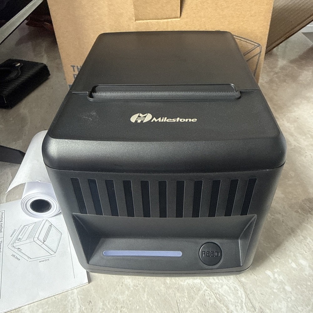 Milestone MHT-P80A Black 80mm Thermal USB LAN Thermal Printer With Auto Cutter