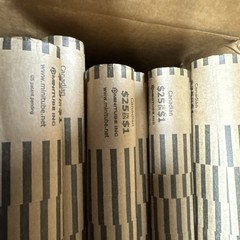 1000 Preformed Coin Kraft Wrappers For Canada Loonie / US Small Dollar Size NEW