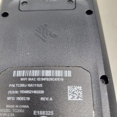 5x Zebra TC200J-10A111US Barcode Scanners Plus CRD-TC2X-SE5CO-02 Charging Base