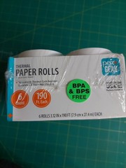 Thermal Receipt Paper Rolls 3.125″ x 190′ New Open Package 6 Rolls Made in USA